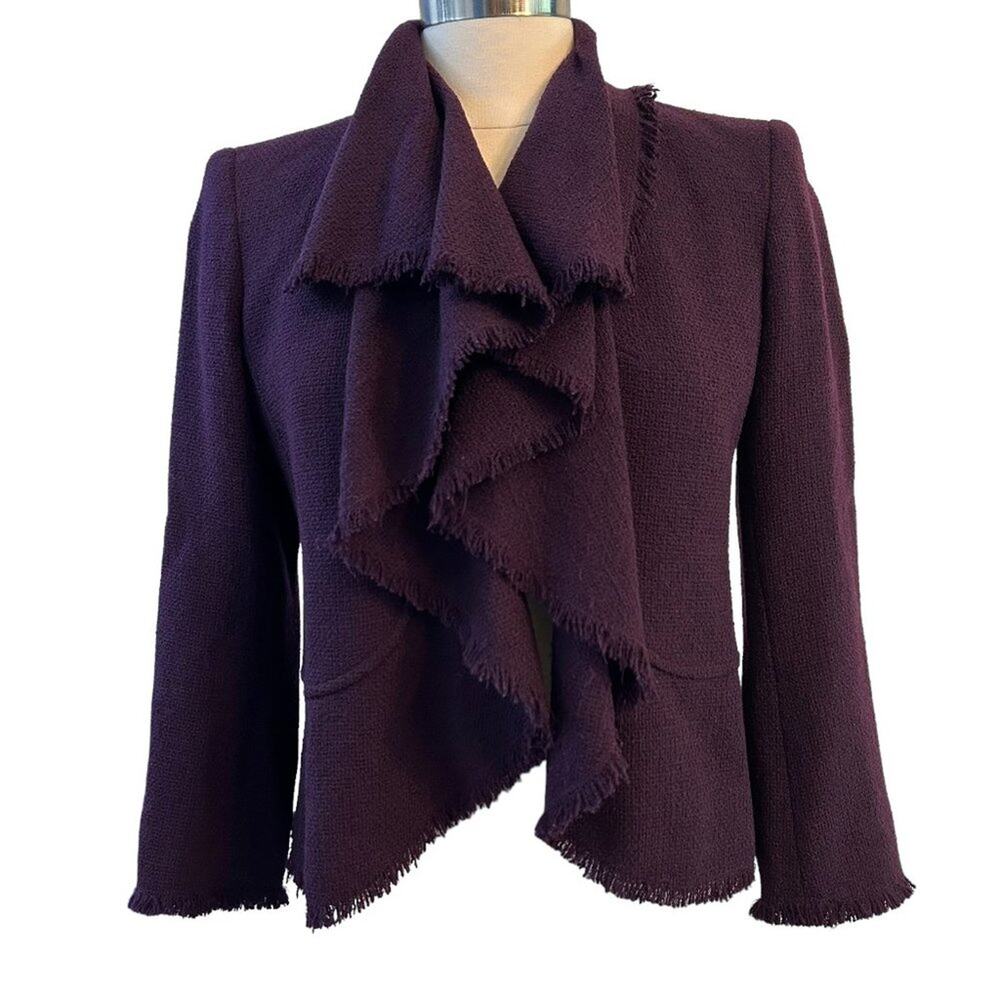 LAFAYETTE 148 NEW YORK Ruffled Tweed Blazer 4P